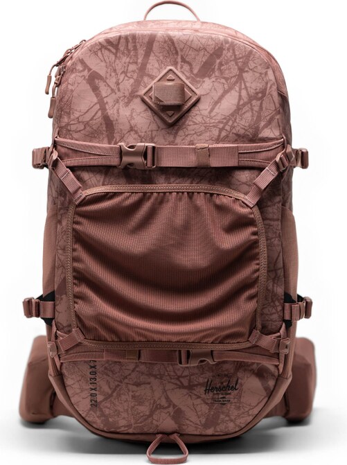 Herschel Sportinė kuprinė 'All Season Pro' šokolado spalva / ryškiai rožinė spalva / juoda