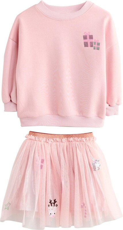 Next Rinkinys žalia / purpurinė / rožių spalva / balta