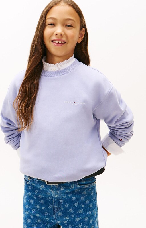 TOMMY HILFIGER Megztinis be užsegimo šviesiai mėlyna