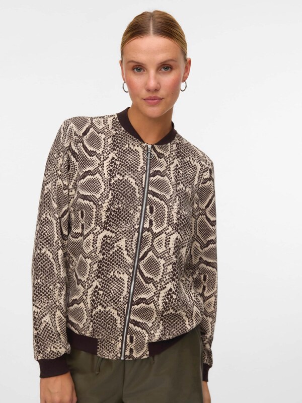 VERO MODA Demisezoninė striukė 'VMCOCO' smėlio spalva / šokolado spalva