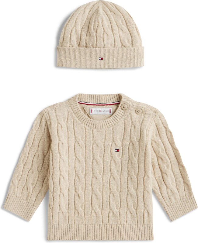 TOMMY HILFIGER Megztinis smėlio spalva