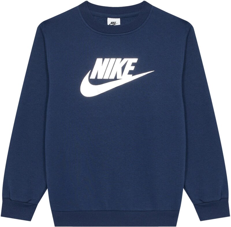 Nike Sportswear Megztinis be užsegimo 'CLUB FLC' tamsiai mėlyna / balta