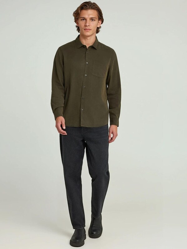 Funky Buddha Marškiniai rusvai žalia