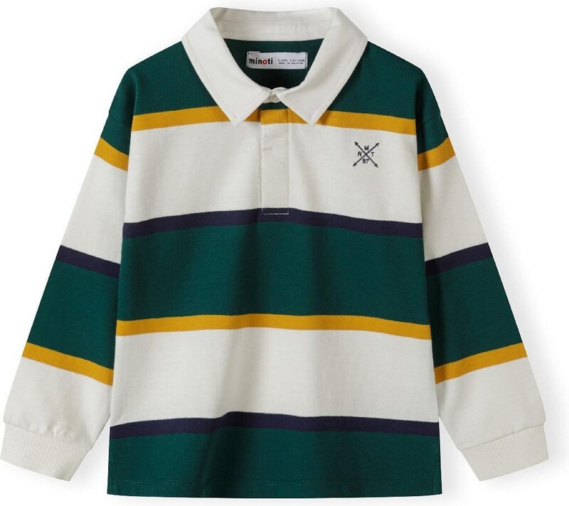 MINOTI Marškinėliai tamsiai mėlyna / medaus spalva / žalia / balta