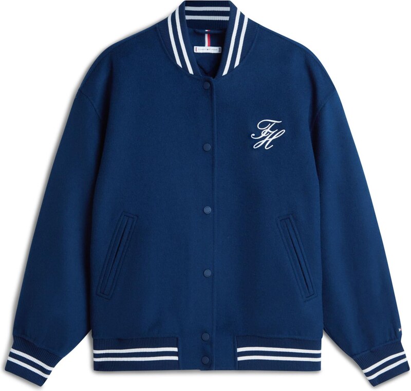 TOMMY HILFIGER Demisezoninė striukė tamsiai mėlyna