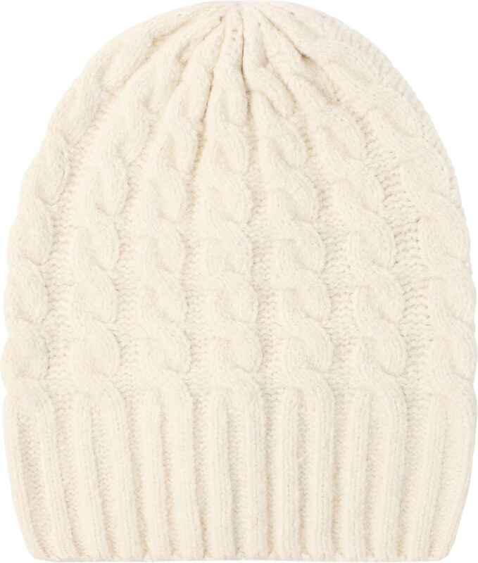 TATUUM Megzta kepurė kiaušinio lukšto spalva