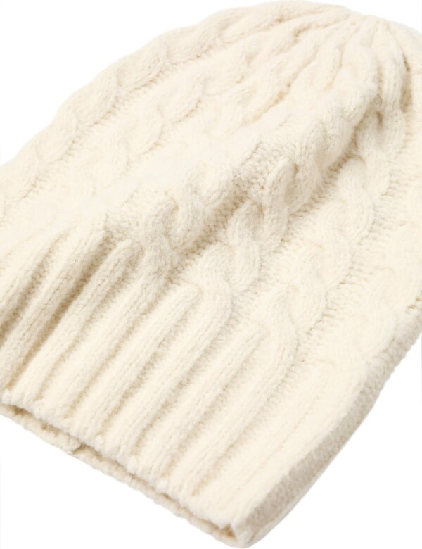 TATUUM Megzta kepurė kiaušinio lukšto spalva