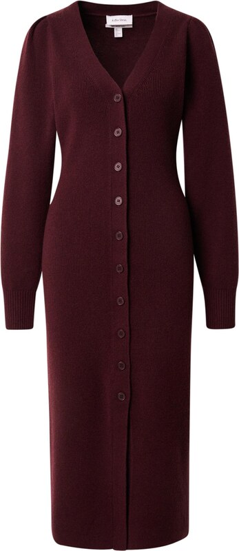 & Other Stories Megzta suknelė vyno raudona spalva