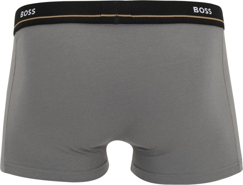 BOSS Boxer trumpikės 'Essential' tamsiai mėlyna jūros spalva / tamsiai pilka / pastelinė žalia / juoda