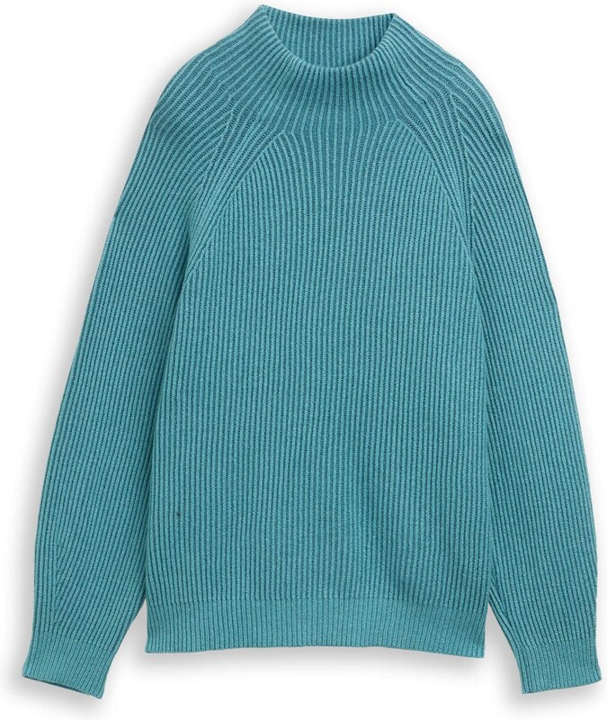 TOM TAILOR Megztinis žalsvai mėlyna