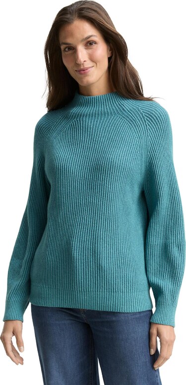 TOM TAILOR Megztinis žalsvai mėlyna