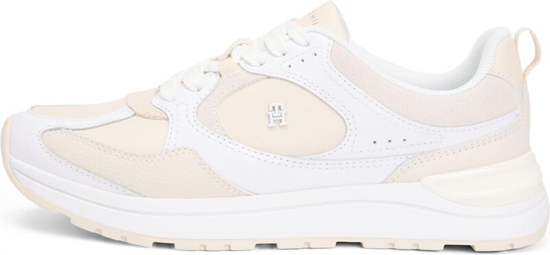 TOMMY HILFIGER Sportbačiai be auliuko smėlio / balta