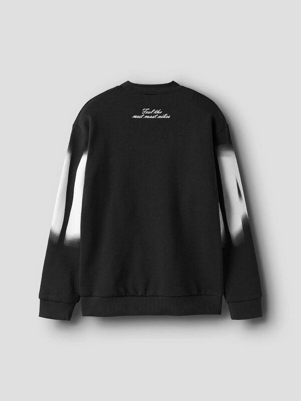 NAME IT Megztinis be užsegimo 'NKMTroy' juoda / balta