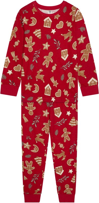 Lindex Miego kostiumas 'Ginger Bread' smėlio spalva / gelsvai pilka spalva / žalia / tamsiai raudona