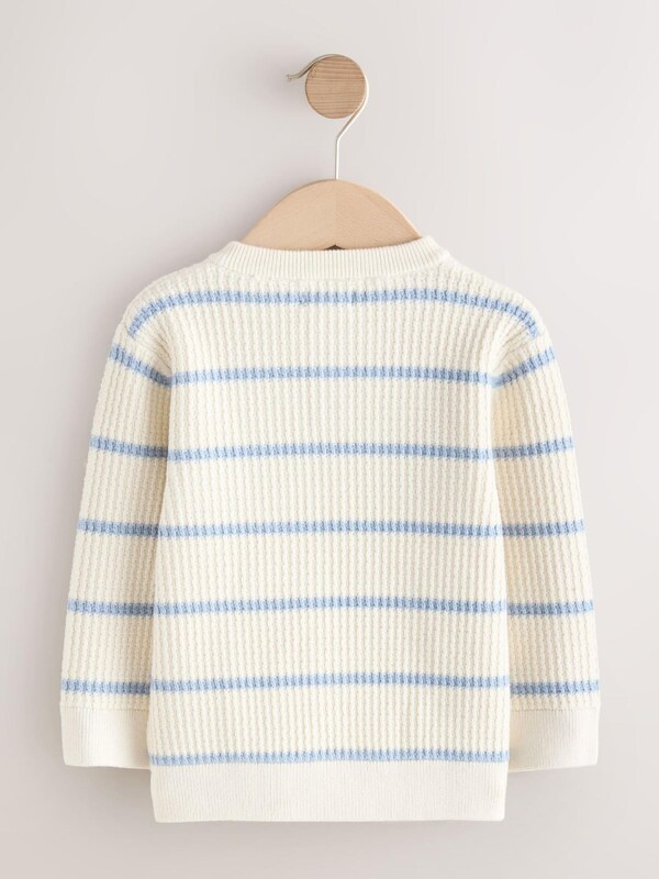 Next Megztinis 'Henley' kremo / mėlyna