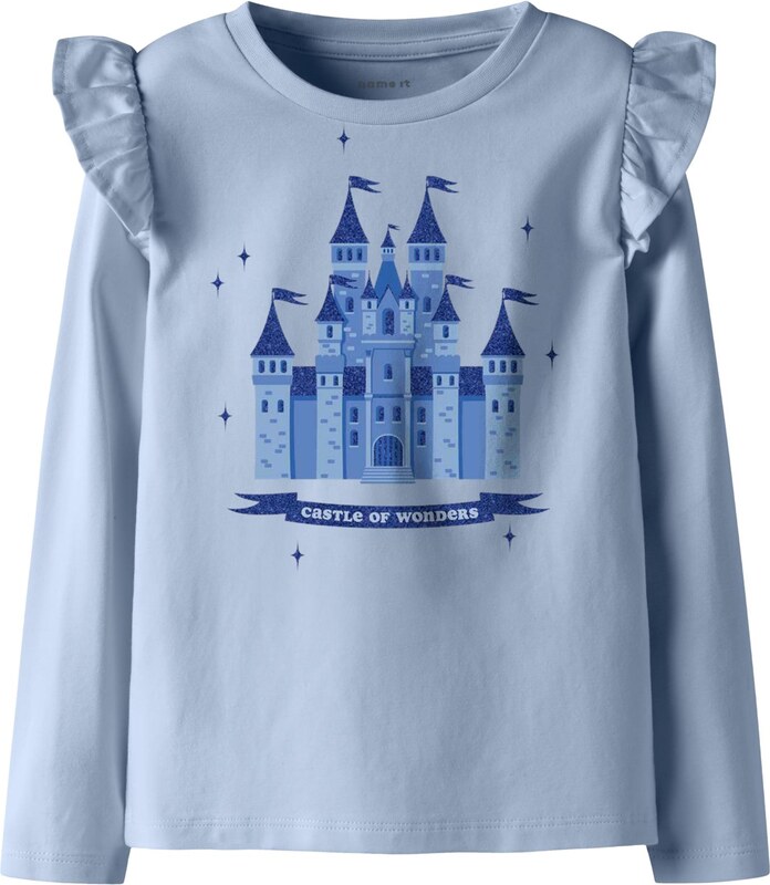 NAME IT Marškinėliai 'NMFTIKKA' mėlyna dūmų spalva / šviesiai mėlyna / tamsiai mėlyna