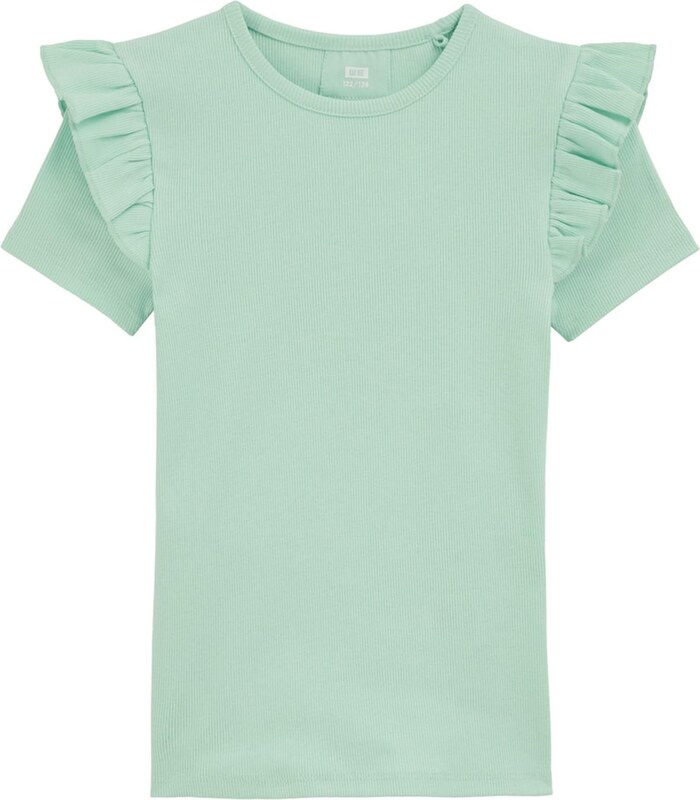 WE Fashion Marškinėliai 'Meisjes' šviesiai žalia