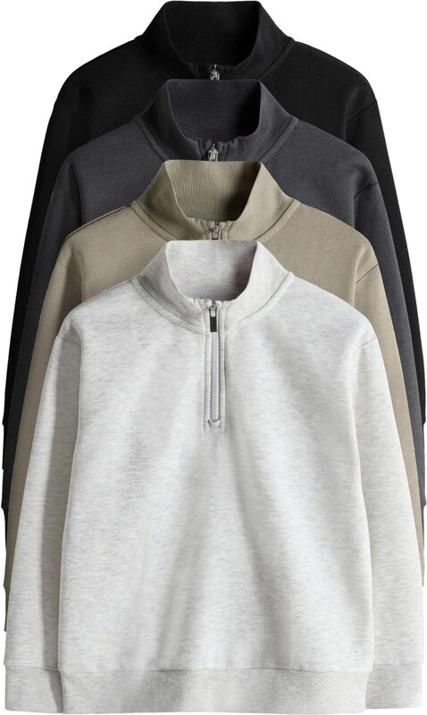 The Set Megztinis be užsegimo šviesiai pilka / tamsiai pilka / rusvai žalia / juoda