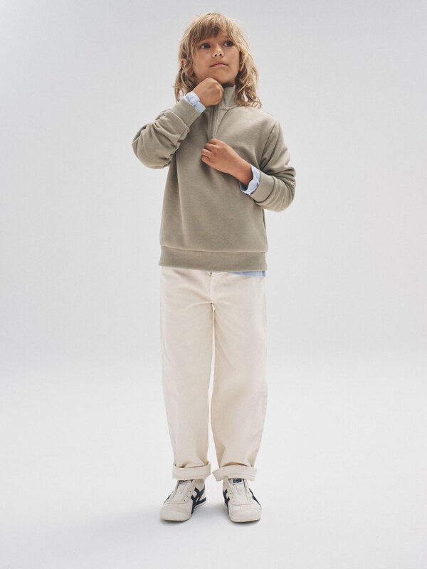 The Set Megztinis be užsegimo šviesiai pilka / tamsiai pilka / rusvai žalia / juoda