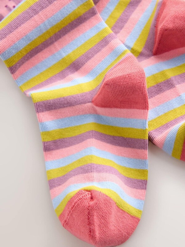 Next Pėdkelnės geltona / pastelinė violetinė / pudros spalva