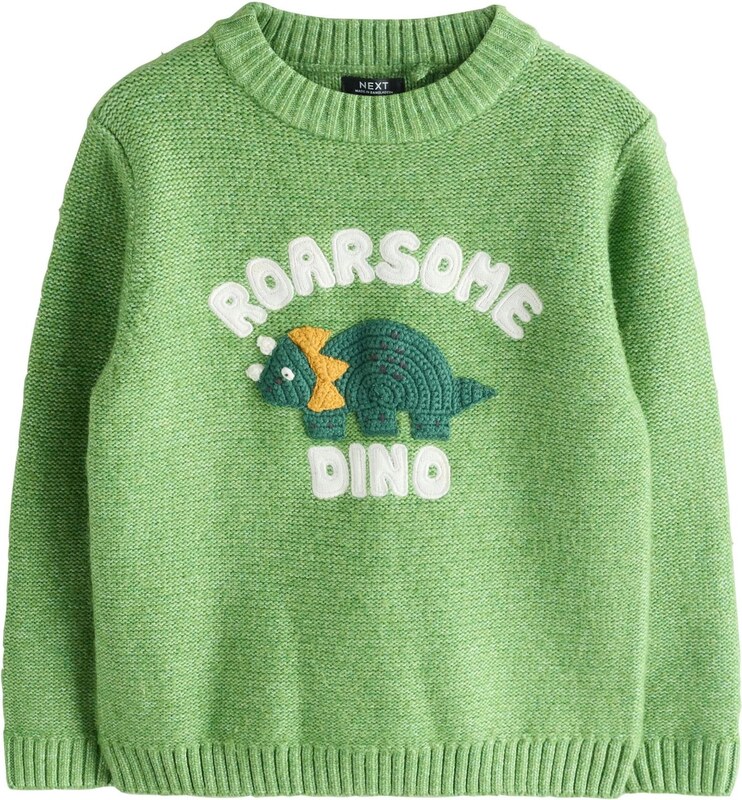 Next Megztinis žaliosios citrinos spalva / smaragdinė spalva / šviesiai oranžinė / balta