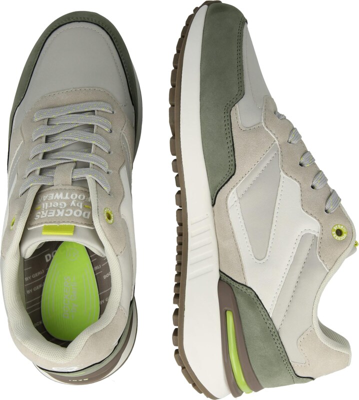 Dockers by Gerli Sportbačiai be auliuko smėlio spalva / alyvuogių spalva / balta