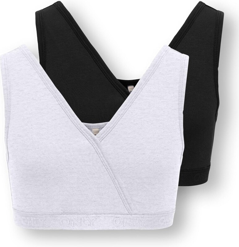 ONLY GIRLS Liemenėlė 'KOGLola' margai pilka / juoda