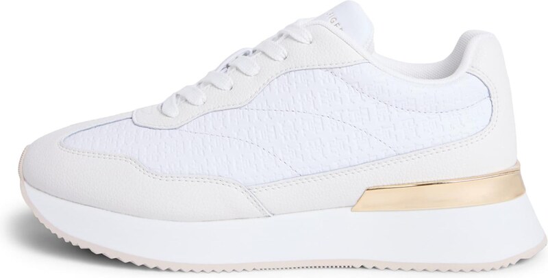 TOMMY HILFIGER Sportbačiai be auliuko 'Chic' nebalintos drobės spalva / balta