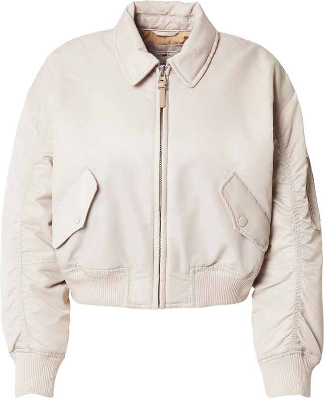 LEVI'S  Demisezoninė striukė 'Bowie Cropped Bomber Jacket' rausvai pilka