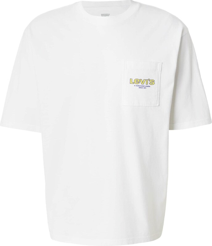 LEVI'S  Marškinėliai 'Half-Sleeve Graphic Pocket Tee' mėlyna / geltona / raudona / balta