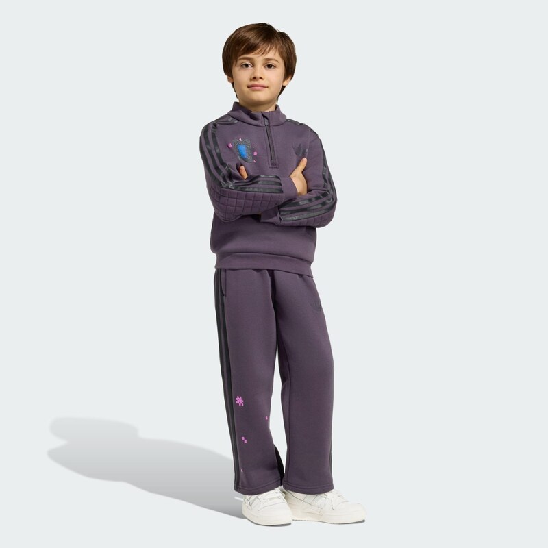 ADIDAS ORIGINALS Treningas 'Adidas x Minecraft' mėlyna / tamsiai violetinė / šviesiai rožinė / juoda