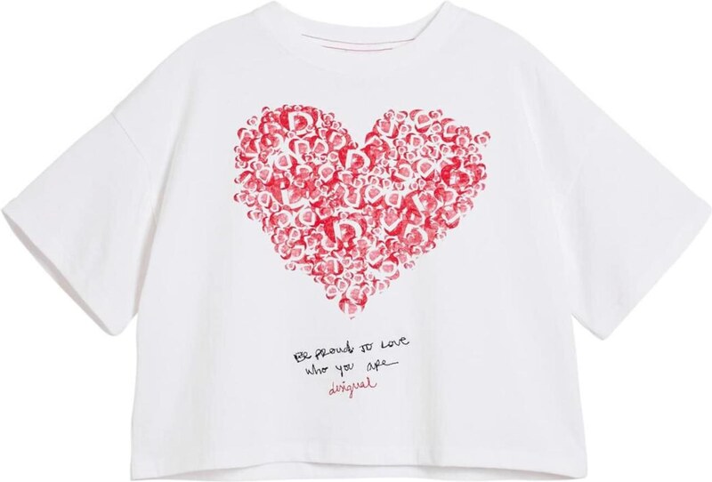 Desigual Marškinėliai 'Minime' raudona / juoda / balta