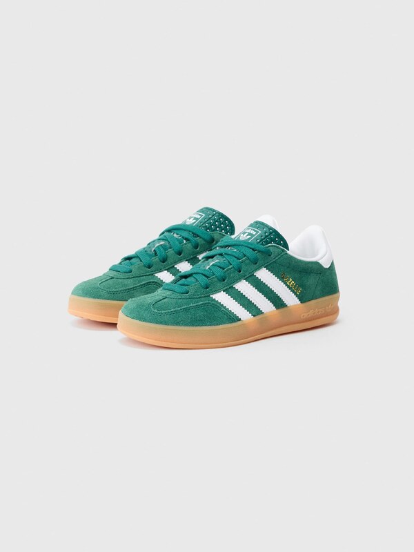 ADIDAS ORIGINALS Sportbačiai 'GAZELLE' auksas / tamsiai žalia / balta