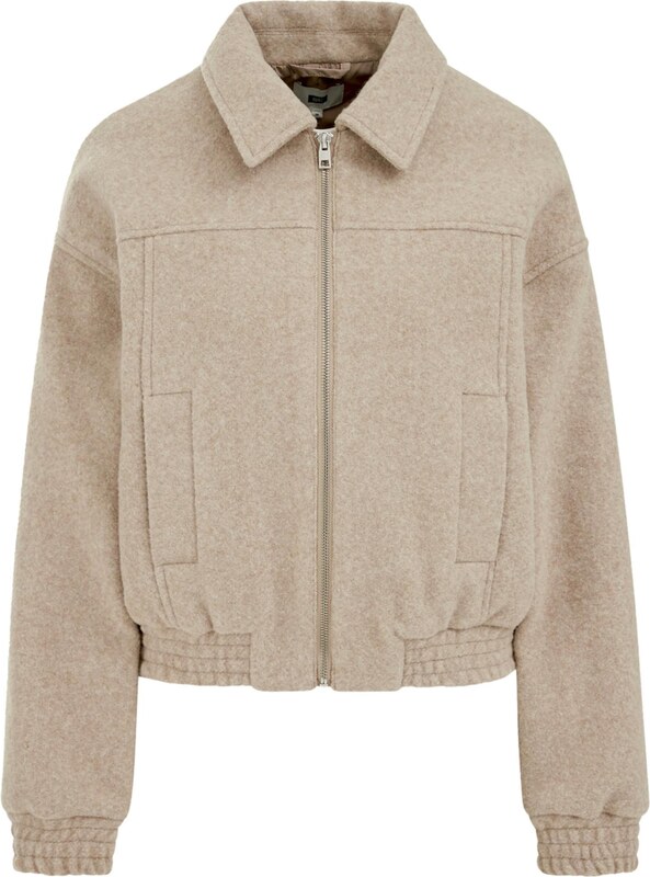 WE Fashion Demisezoninė striukė smėlio spalva