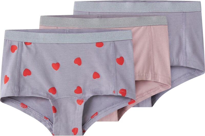 NAME IT Apatinės kelnaitės alyvinė spalva / rausvai violetinė spalva / raudona