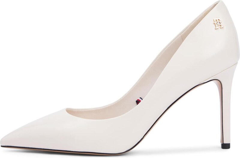 TOMMY HILFIGER Vakariniai bateliai 'Essential' perlų balta