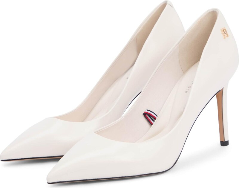 TOMMY HILFIGER Vakariniai bateliai 'Essential' perlų balta