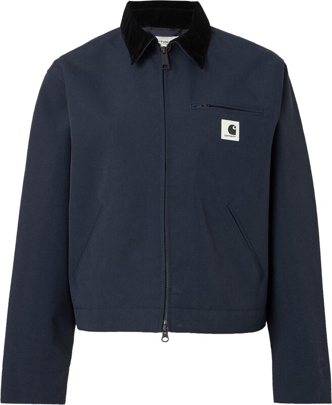 Carhartt WIP Demisezoninė striukė 'Newkirk' tamsiai mėlyna / juoda / balta