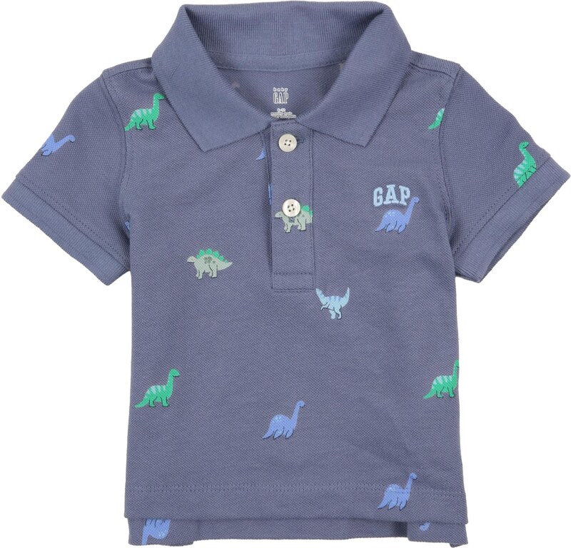 GAP Marškinėliai mėlyna / opalo / šviesiai mėlyna / žalia