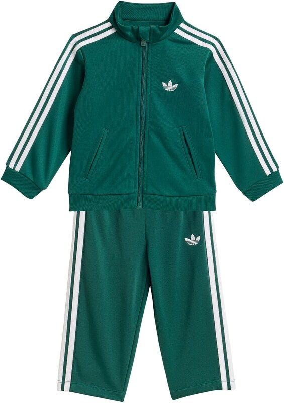 ADIDAS ORIGINALS Treningas 'Firebird' tamsiai žalia / balta