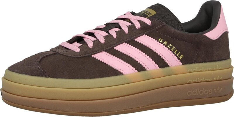 ADIDAS ORIGINALS Sportbačiai be auliuko 'GAZELLE BOLD' šokolado spalva / auksas / rožių spalva