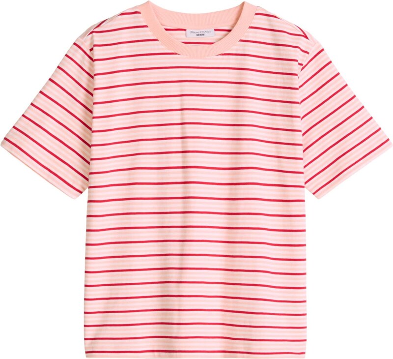 Marc O'Polo DENIM Marškinėliai rožių spalva / pastelinė rožinė / raudona