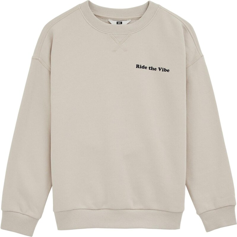 WE Fashion Megztinis be užsegimo smėlio spalva / geltona / oranžinė / juoda