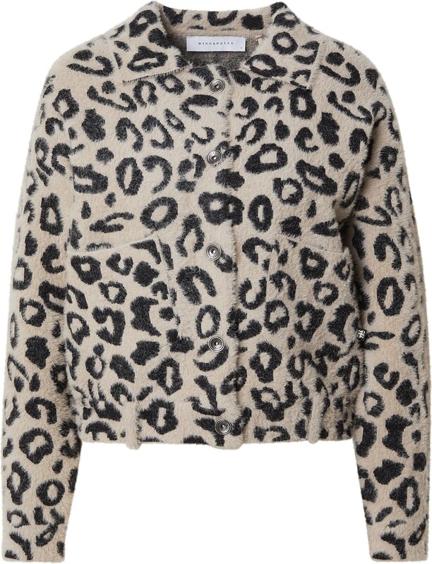 RINO & PELLE Demisezoninė striukė 'Bubbly' šviesiai ruda / juoda