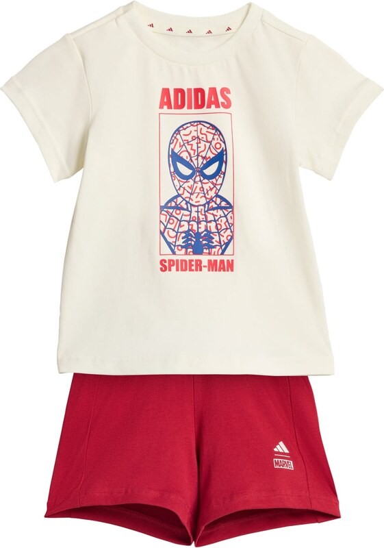 ADIDAS SPORTSWEAR Treniruočių kostiumas 'Adidas x Marvel Spider-Man' tamsiai mėlyna / rubinų raudona / vilnos balta