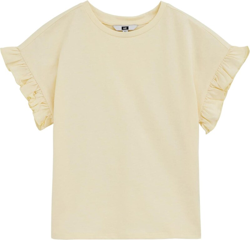 WE Fashion Marškinėliai šviesiai geltona