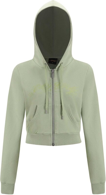 Ed Hardy Džemperis 'Love Is Mystery' neoninė žalia / šviesiai žalia