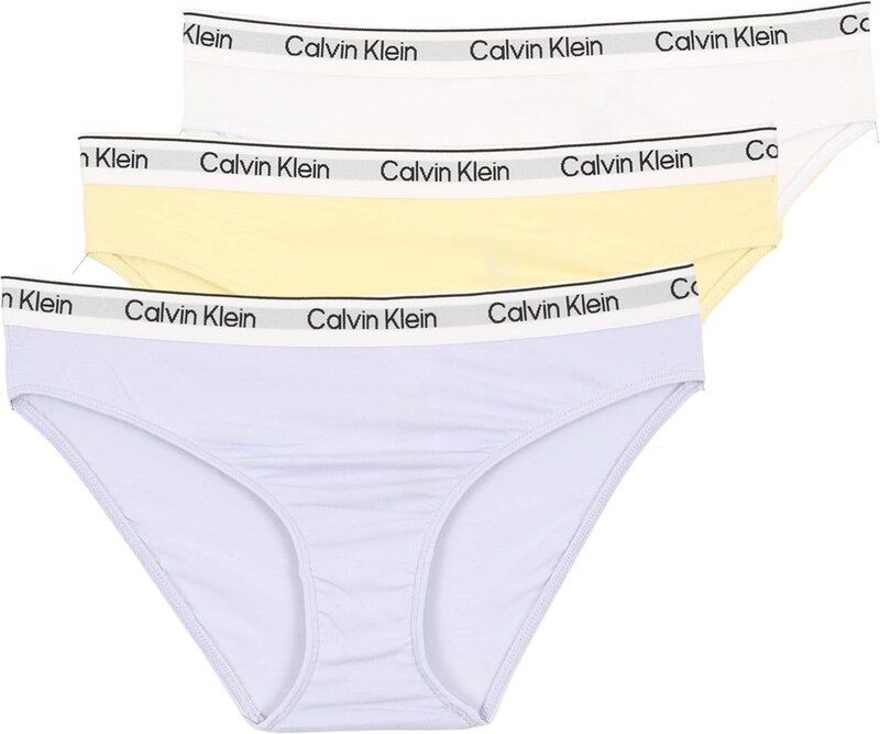 Calvin Klein Underwear Apatinės kelnaitės šviesiai geltona / levandų spalva / balta