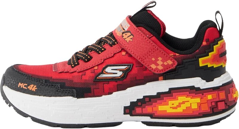 SKECHERS Sportbačiai 'MEGA-CRAFT 4K' abrikosų spalva / raudona / burgundiško vyno spalva / juoda