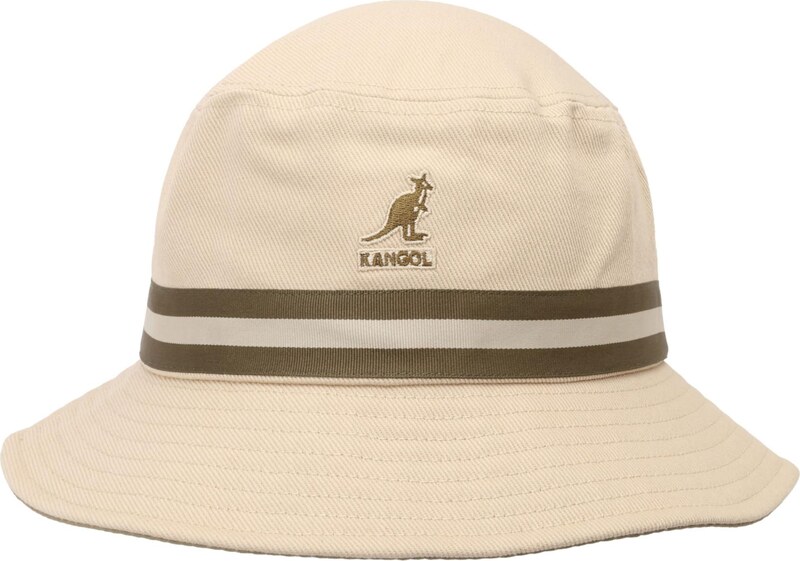 KANGOL Skrybėlaitė 'Lahinch' smėlio spalva / alyvuogių spalva